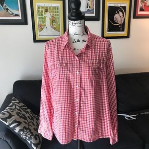 Tommy Hilfiger Plaid Button Down Shirt Cotton XL